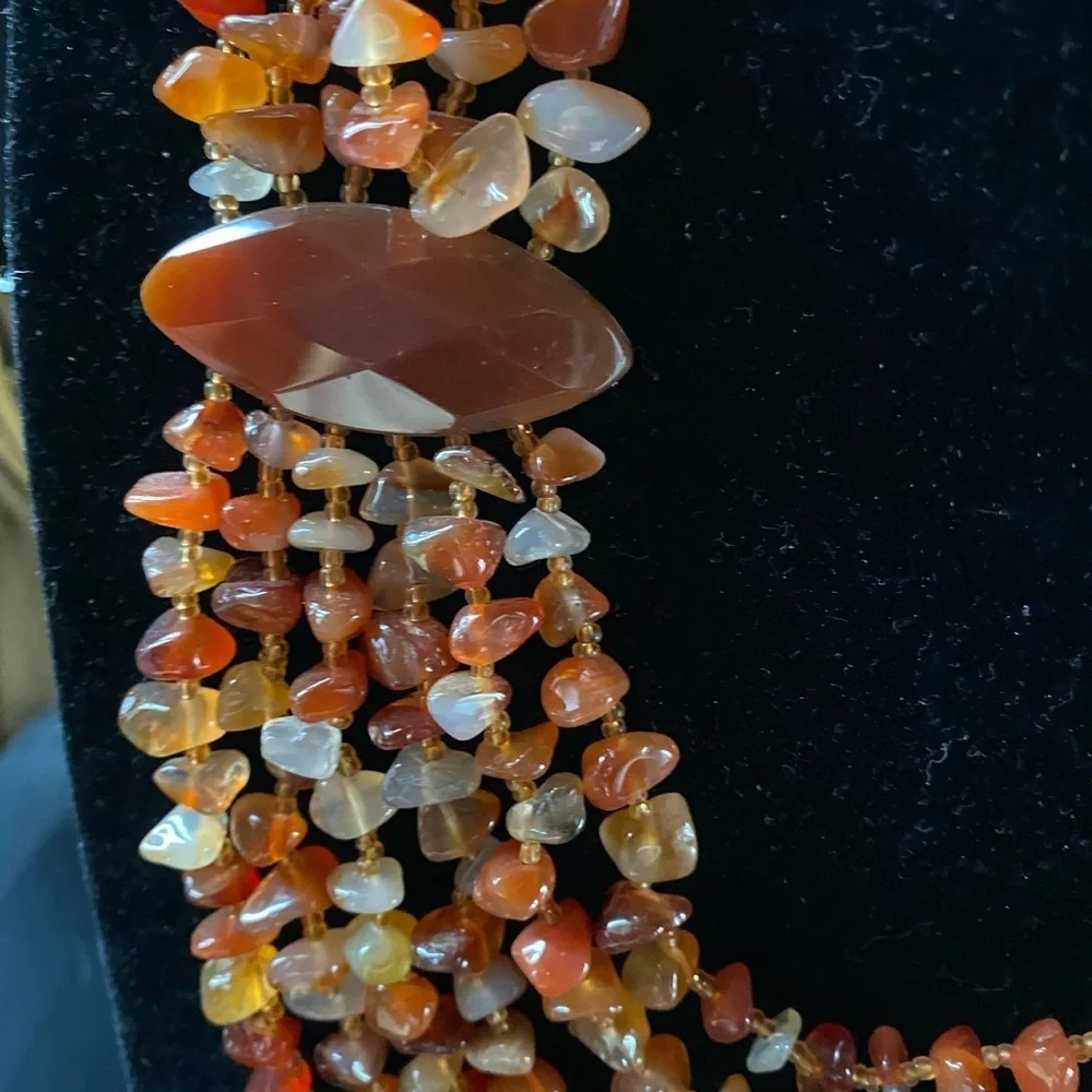 Baltic Amber Multi-Colored Necklace (or) Carnelian Agate - Picture 3 of 15